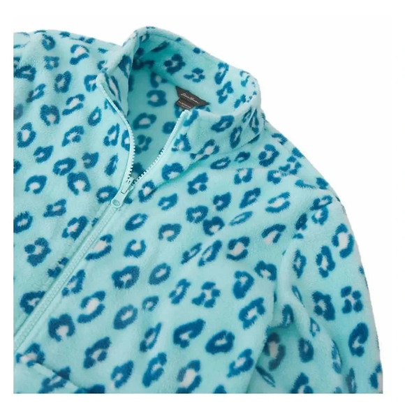 Eddie Bauer Youth 3-in-1 Jacket Paradis Blue Cheetah Print Small 7/8 - Picture 5 of 7